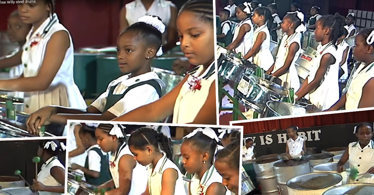 It Was 12 Years Ago But It Is Still A Joy To Watch This All Girl Steel Band From Trinidad Play Micheal Jackson's "free Willy" Song