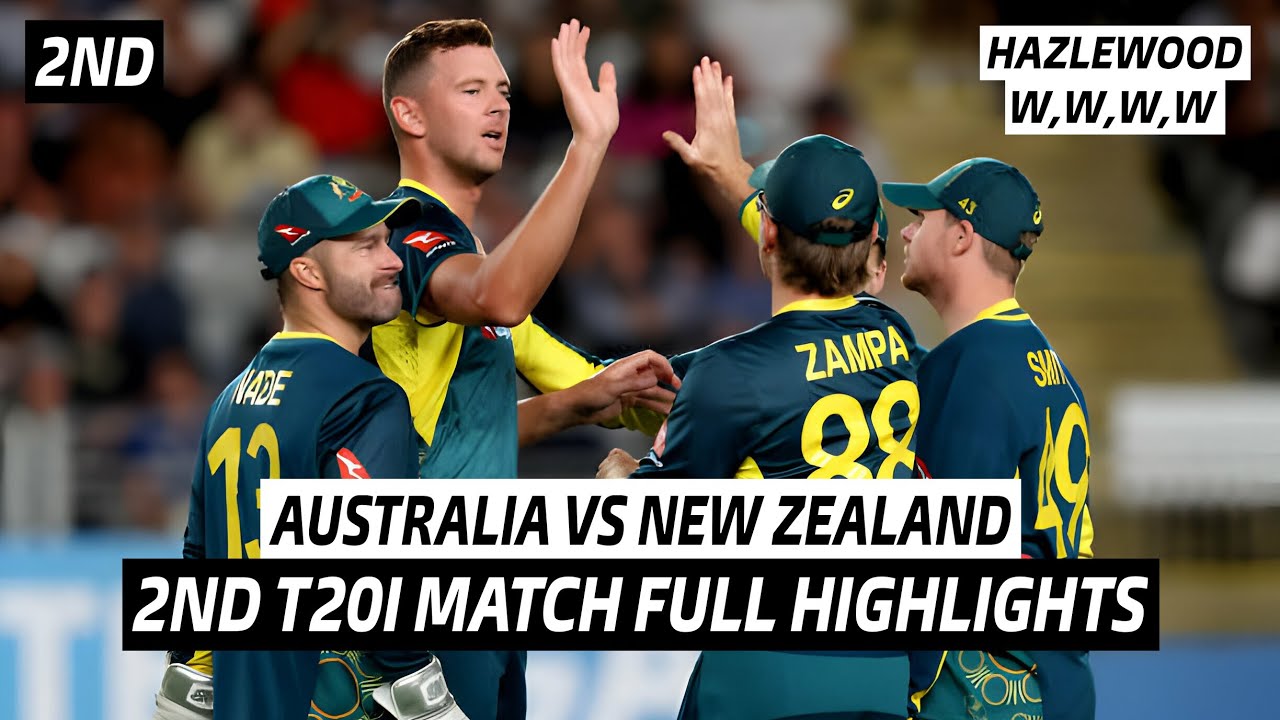 Video Highlights Of T20 Cricket Match With Australia And New Zealand At Eden Park On Friday Feb 23 '24
