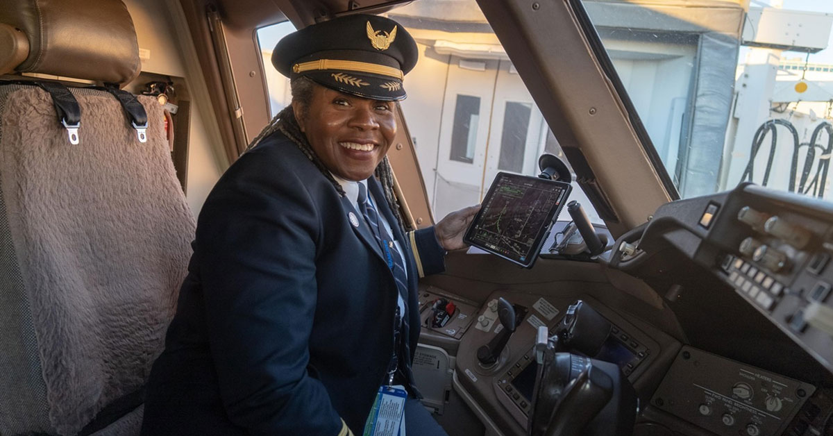 Female commercial airline Captain Theresa has passed the baton and retired