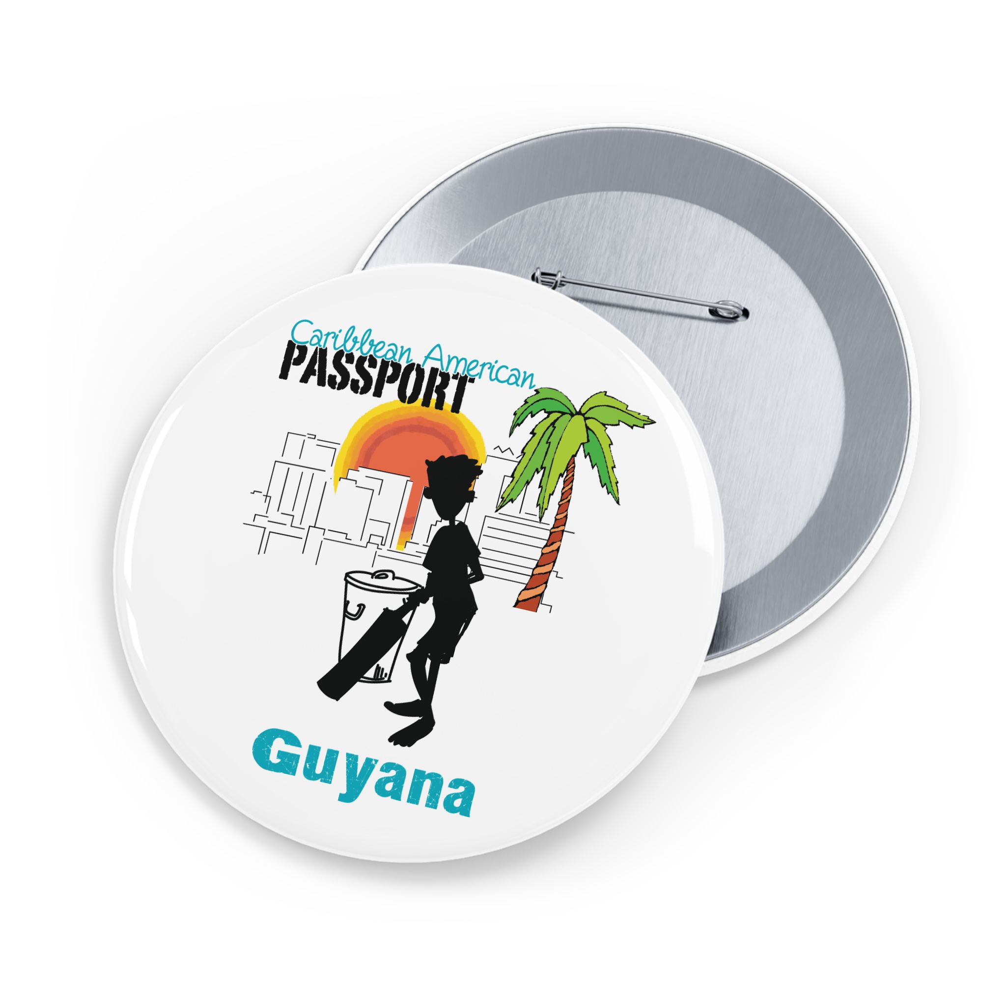 Cap Guyana Cricket Round Pins